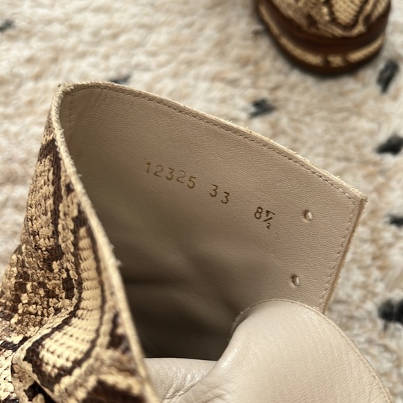 Freda Salvador Ralf Embossed Snake Lace Boots in Vanilla - Picture 8 of 9